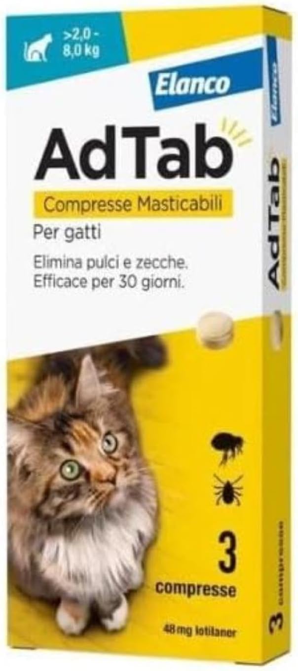 AdTab Chewable tablets for cats from 2.0 to 8 kg - 3 tablets