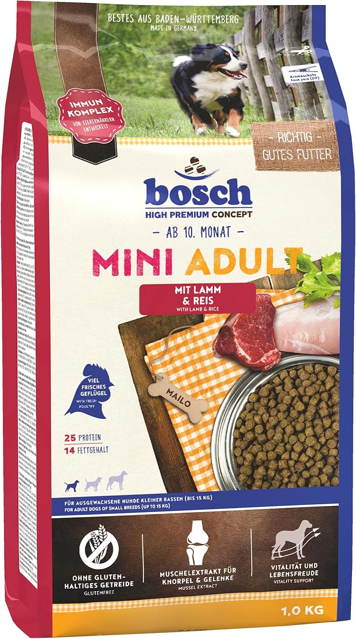 bosch HPC Mini Adult - with lamb & rice - dry food for adult dogs of small breeds (up to 15 kg) - 1 kg
