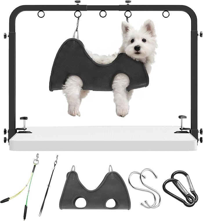 Bras de Toilettage pour Chien Réglable pour Table