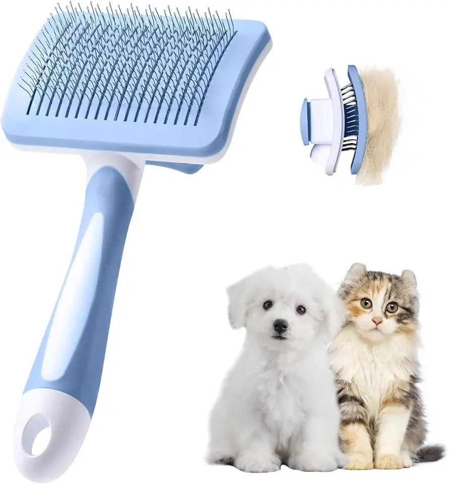 Vinabo Brush for Small Dogs Self-Cleaning Brush