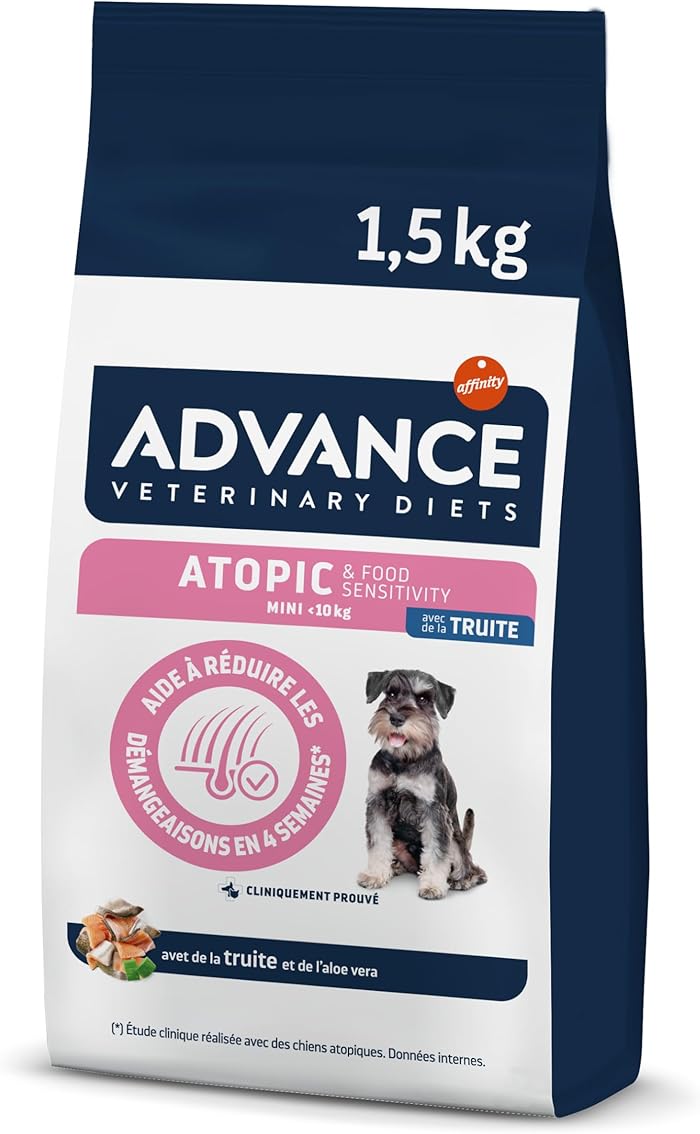Advance Veterinary Diets Atopic Mini – Dry Dog Food with Atopic Dermatitis with Trout – 1.5 kg