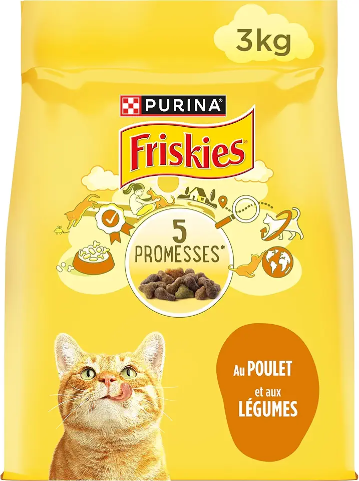 FRISKIES Cat Complete Dry Food for Adult Cats Chicken and Vegetables