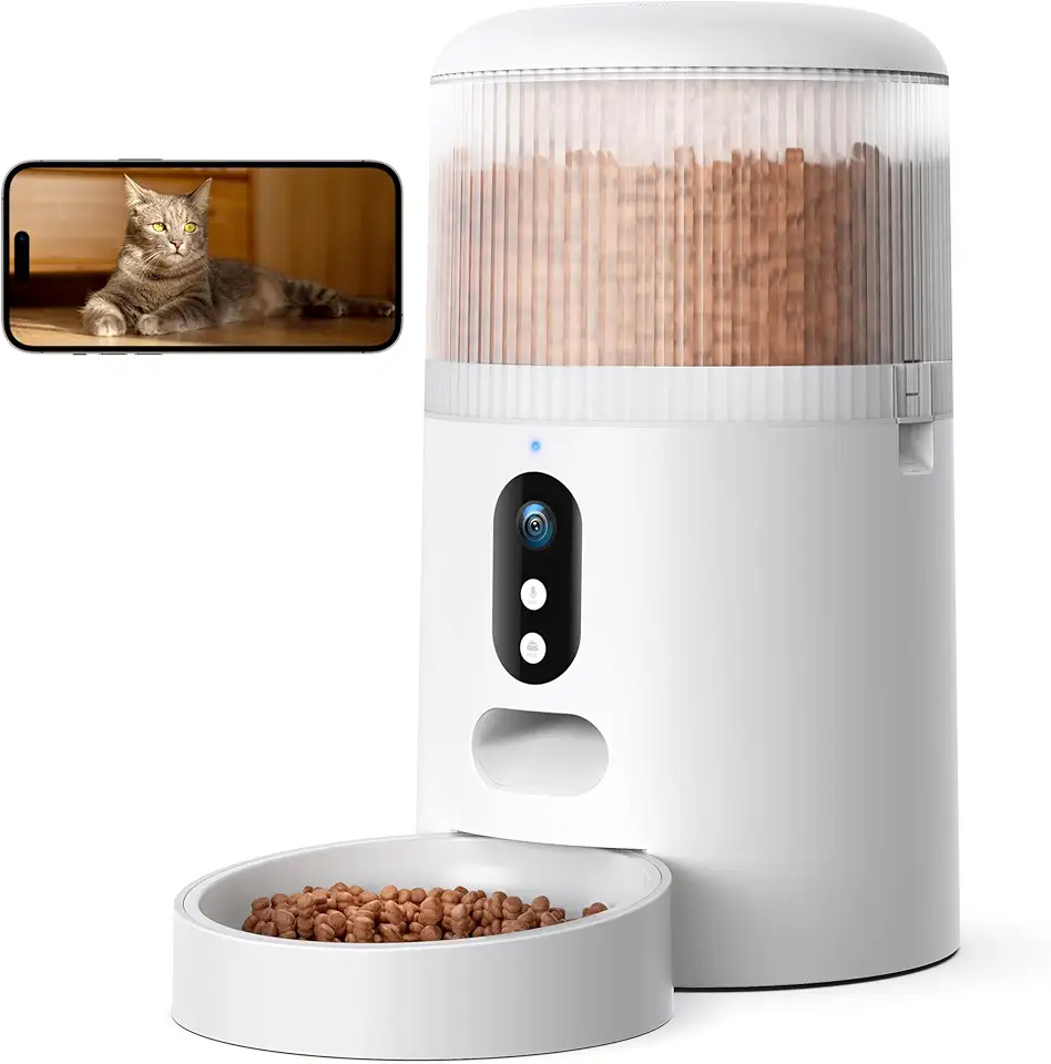 Faroro Automatic Cat Food Dispenser 3MP HD Camera