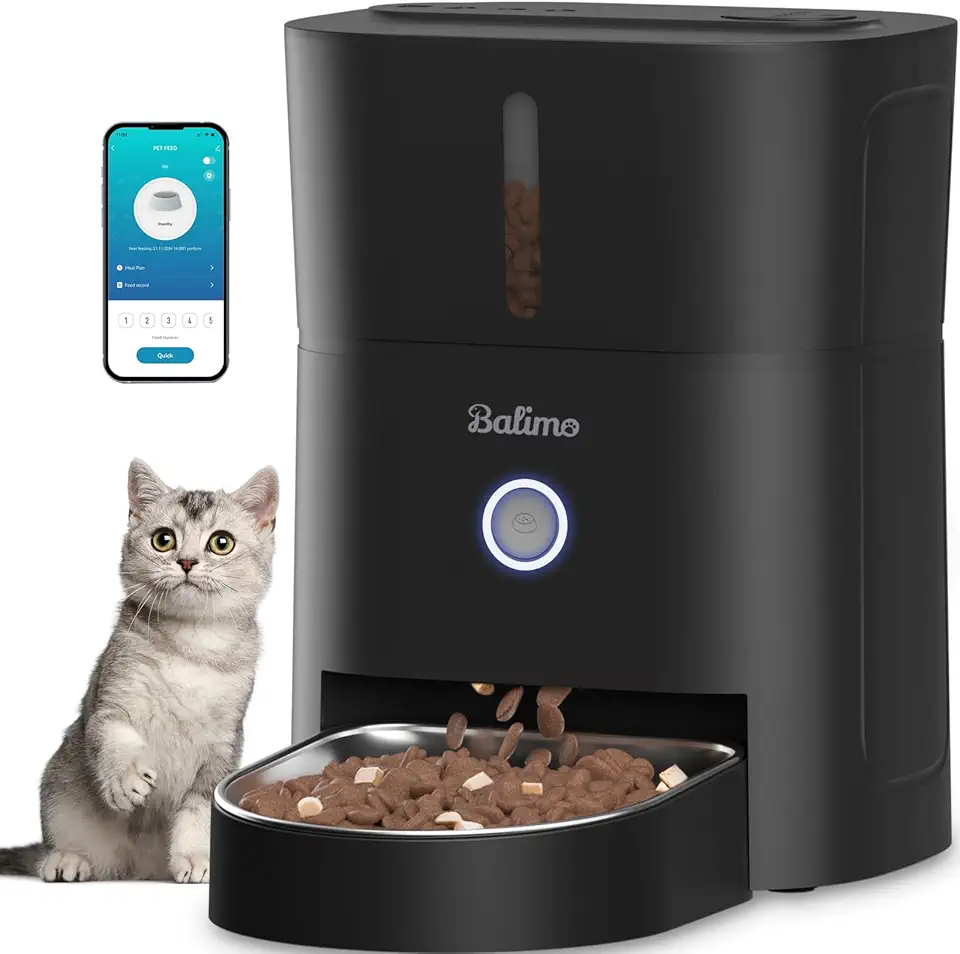 Balimo Automatic Cat Food Dispenser 2.4G WiFi
