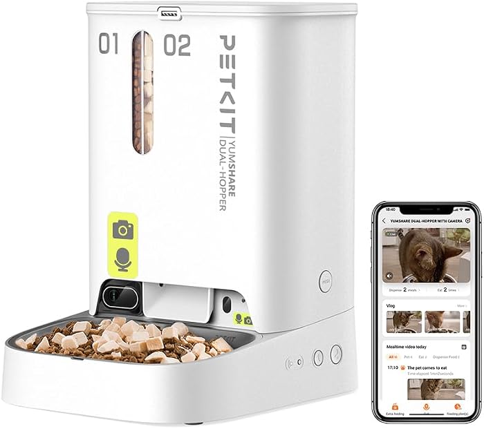 Distributeur Automatique de Croquettes pour Chat PETKIT avec Caméra HD 1080P