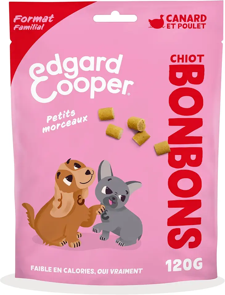 Edgard & Cooper Puppy Treats Small Natural Candies Natural Grain Free Family Size 1x120g Duck & Chicken