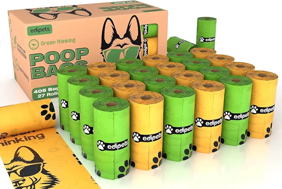 Edipets dog poop bag : sacs à déjections pour chiens, extra épais et étanches