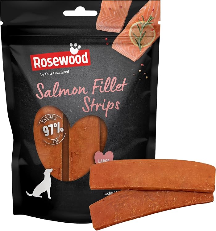 Rosewood Salmon Fillet Strips Large - Soft Salmon Dog Treat