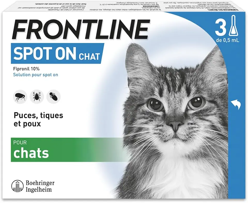 Frontline Spot on Chat - Anti Puces Tiques et Poux broyeurs
