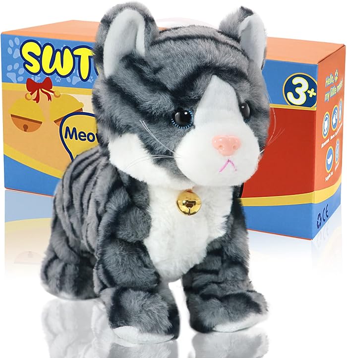 SWTOIPIG Interactive Plush Cat Toys for Kids