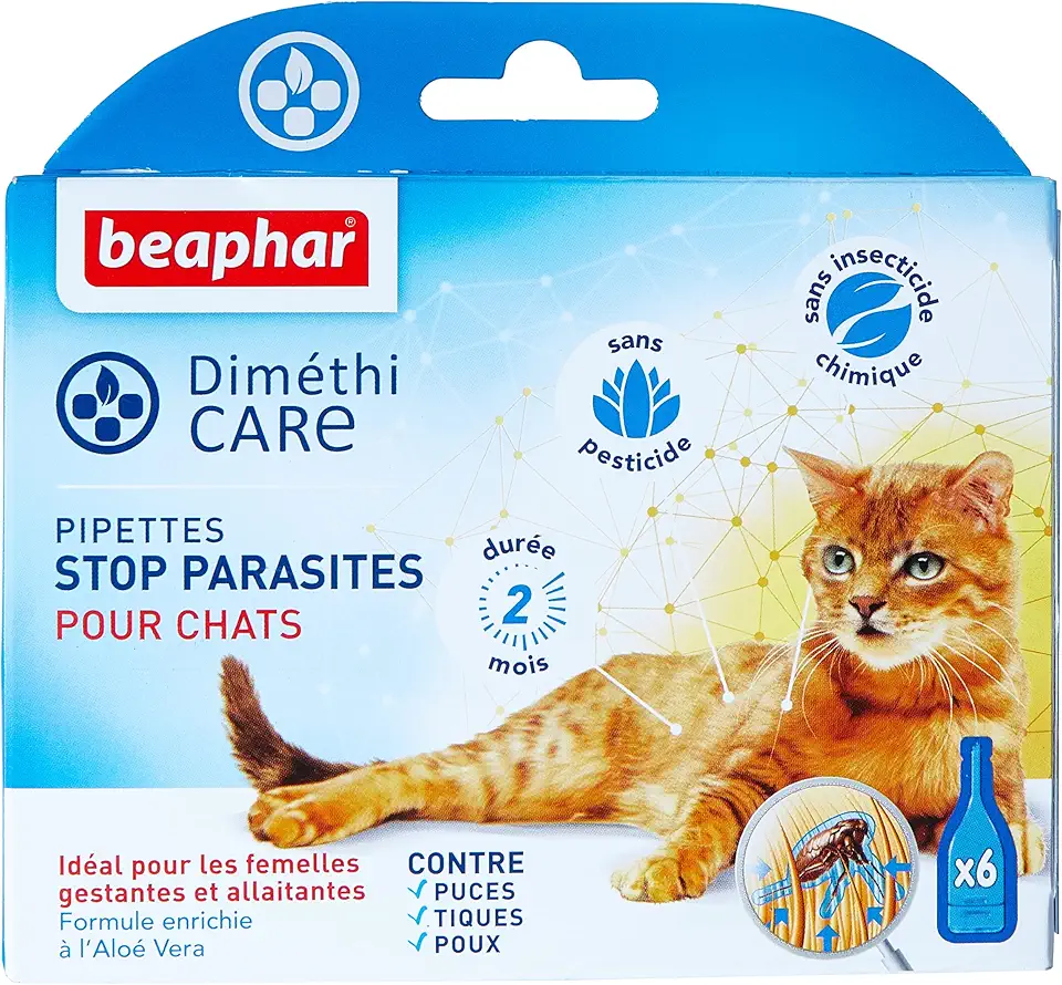 BEAPHAR DIMETHICARE Pipettes Stop Parasites pour Chats