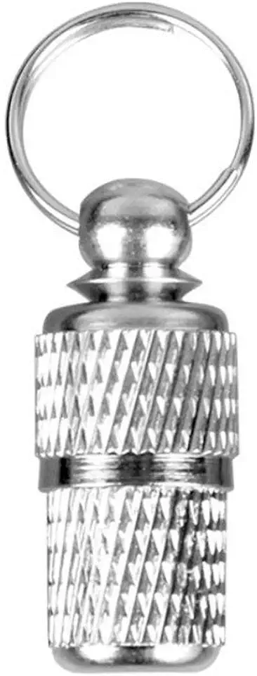 Trixie Chrome Metal Waterproof Name Tag Holder