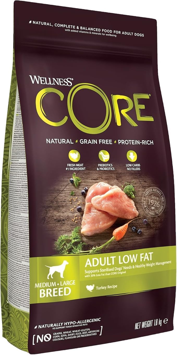 Wellness CORE Low Fat 1.8 kg, Turkey - Grain Free